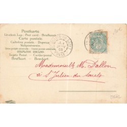 n°28642 - Nouvel An - Bonne et Heureuse Année 1905 - Ange trinquant avec la lune humanisée