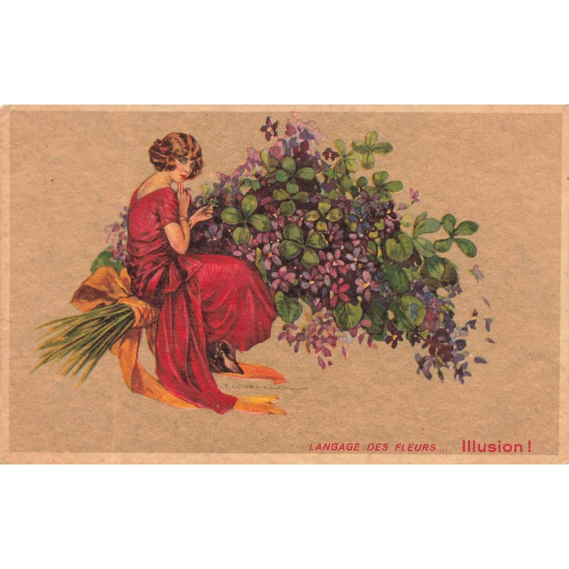n°28651 - Illustrateur T. Corbella - Langage des Fleurs ... Illusion
