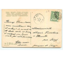 n°13468 - Carte Fantaisie - Heureuse Année - Cupidon dans une barque tirée par des cygnes