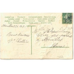 n°28674 - Carte Gaufrée - Joyeux Noël - Ange jouant avec une poupée et une fillette