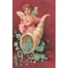n°28680 - Carte Gaufrée - Clapsaddle - Bonne Année 1904 - Ange tenant une corne d'abondance