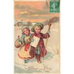 n°28681 - Carte Gaufrée -...