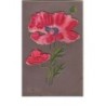 n°13478 - Coquelicots en relief et en tissu