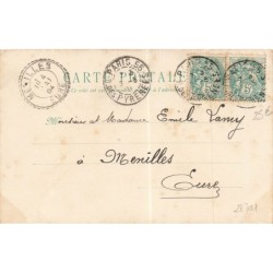 n°28701 - Art Nouveau - Style Kirchner - Jeune femme avec ailes de papillons