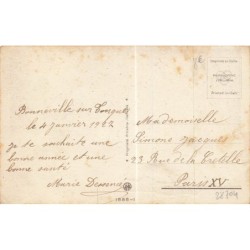 n°28704 - Illustrateur E. Colombo - Bonne Année - Enfant sur le dos d'un coq tirant une composition sur une luge