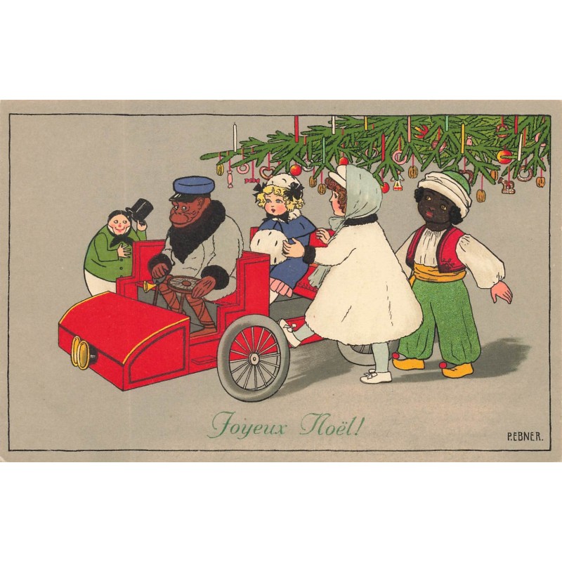 n°28708 - Illustrateur Pauli Ebner - MM Vienne 610 - Joyeux Noël - Enfants montant dans une voiture