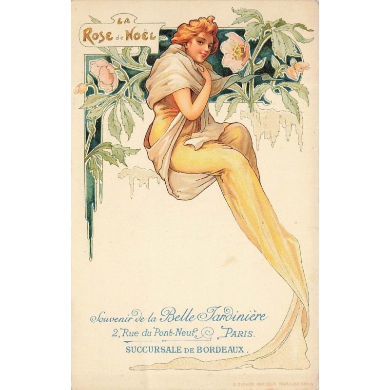 n°28709 - Illustrateur Art Nouveau - La Rose de Noël - Souvenir de la Belle Jardinière