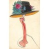 n°28710 - Illustrateur - Une femme portant un très grand chapeau orné d'une rose - Mode