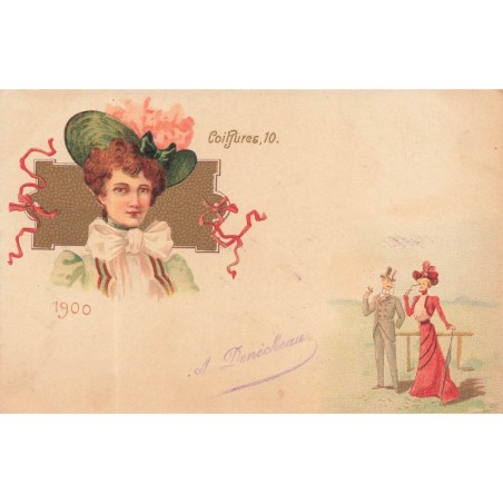 n°28711 - Portrait d'une femme - Coiffure 1900 - Mode