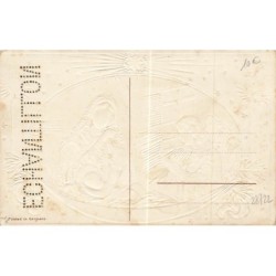 n°28722 - Carte Gaufrée Echantillon - Noël - Scène de la Nativité