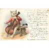 n°28734 - Fantaisie - Animaux habillés - Chat jouant du violoncelle
