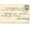 n°13484 - Enfants sur une balancoire tenant une lettre  (immitation bois)