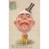 n°28743 - Fantaisie - Homme avec une très grosse tête, habillé en clown - Etre aimé de vous, C'est mon voeu le plus doux