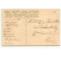 n°13495 - Carte Gaufrée- Flatscher - Enfants dans un side-car - moto