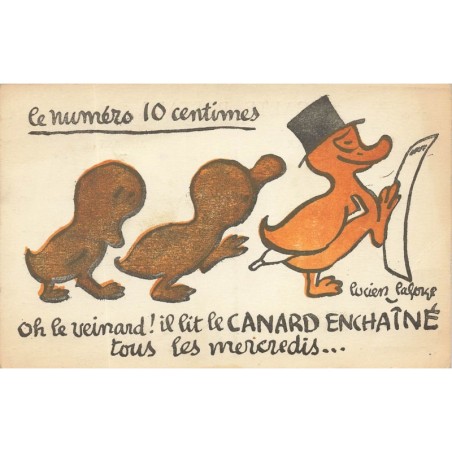 n°28759 - Lucien Laforge - Le numéro 10 centimes Canard Enchaîné - Oh le veinard