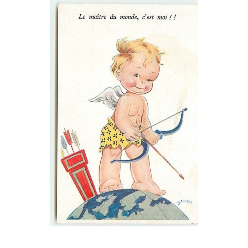 n°13498 - Janser - Le Maître du monde, c'est moi ! - Cupidon avec son arc