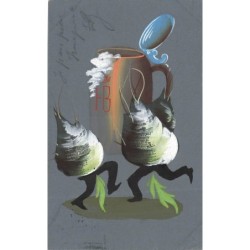 n°28784 - Carte peint à la...