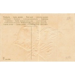 n°28796 - Carte Gaufrée - 5951 - Chat de profil, portant un ruban rouge