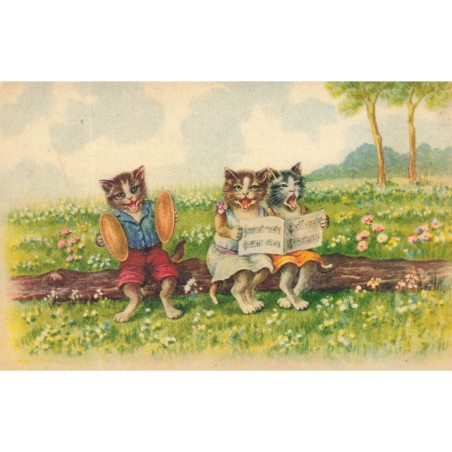 n°28799 - Illustrateur C. Öhler - Chats habillés chantant