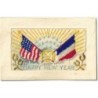 n°28801 - Carte Brodée - Happy New year - Drapeaux