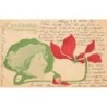 n°28808 - Illustrateur - Gui - Art Nouveau - Cyclamen - Profil de femme