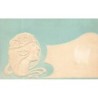 n°28812 - Carte Gaufrée - Fantaisie - Profil d'une femme aux cheveux long  - Art Nouveau