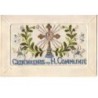 n°13501 - Carte Brodée - Cedenkenis H. Communie - Croix - Communion