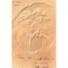 n°28814 - Carte en Relief - Fantaisie - Deux femmes veillant sur un oiseau posé dans la main d'une d'elle