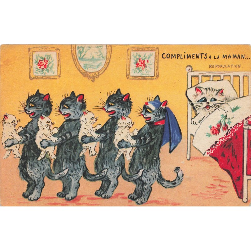 n°28817 - Illustrateur - Boulanger - Compliment à la Maman, Repopulation - chat