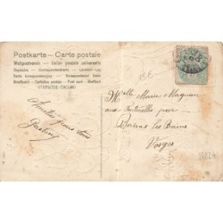 n°28824 - Carte Gaufrée - Joyeux Noël - Enfants et Père Noël près d'un sapin