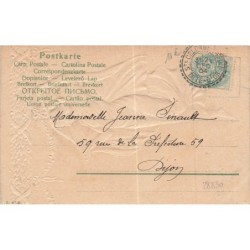 n°28830 - Carte Gaufrée - Bonne Année - Femme dansant avec un voile