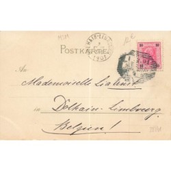 n°28841 - Fantaisie - MSM - Jeune femme portant une robe avec des pétales, et tenant une fleur comme ombrelle