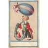 n°28845 - Illustrateur A. Bertiglia - Garçon tenant un fer  cheval, et portant en équilibre sur la tête un oeuf