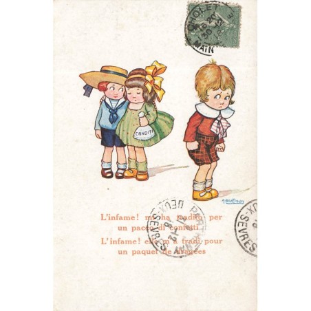 n°28849 - Illustrateur A. Bertiglia - L'Infame, elle m'a trahi pour un paquet de dragées