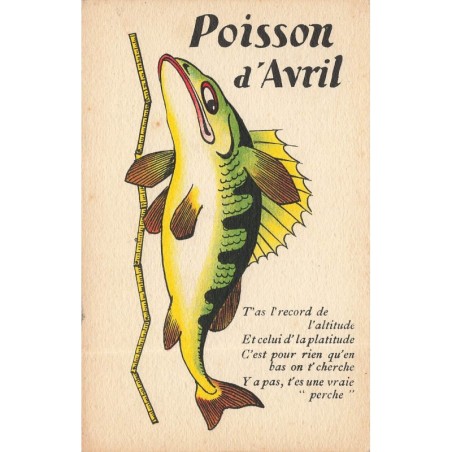 n°28866 - 1er Avril - Poisson d'Avril - T'as l'record del'altitude...