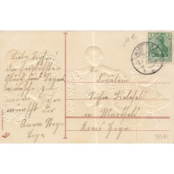 n°28870 - Carte Gaufrée - Nouvel An - Ein glückliches Neues Jahr 1910