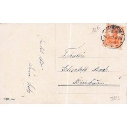 n°28883 - Noël - Beste Weihnachtsgrüsse - Enfants accueillant un ange apportant un sapin - chat