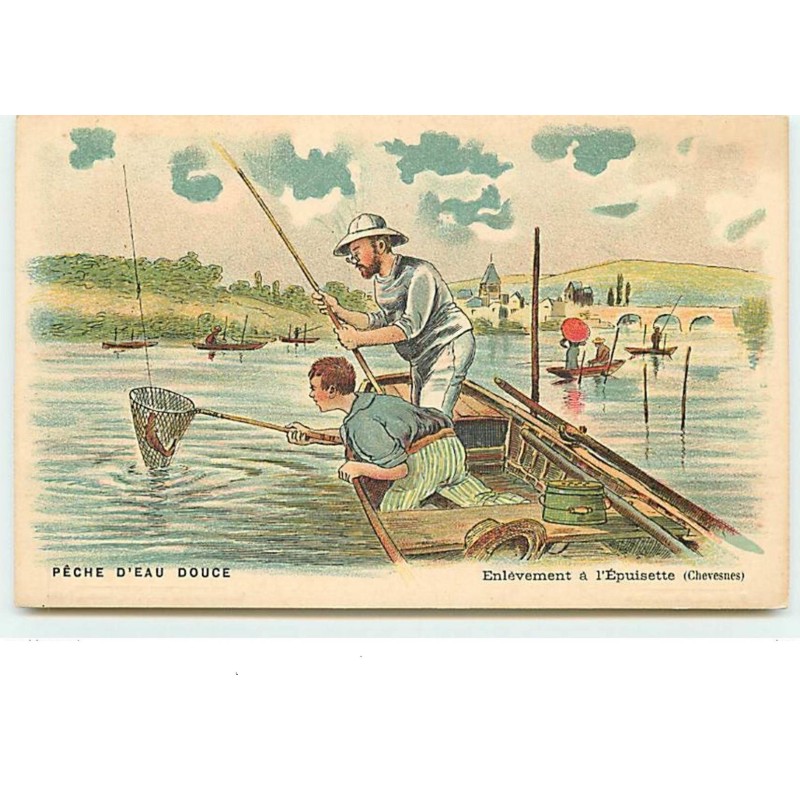 n°13518 - Pêche d'Eau Douce - Enlèvement à l'Epuisette (Chevesnes)