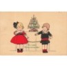 n°28909 - MM Vienne 1076 - P. Ebner - Die besten Weihnachtsgrüsse- Couple d'enfants près d'un sapin