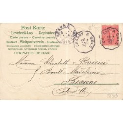 n°28919 - Carte Gaufrée - MSIB 13500 - Bonne Année 1905 - Portraits de jeunes femmes