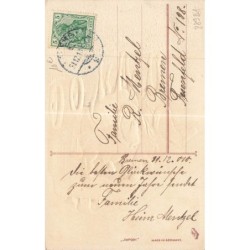 n°28921 - Carte Gaufrée - Nouvel An - Personnes dans une diligence