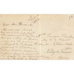 n°28922 - Bonne Année - Couple sortant d'une bouteille de champagne -surréalisme