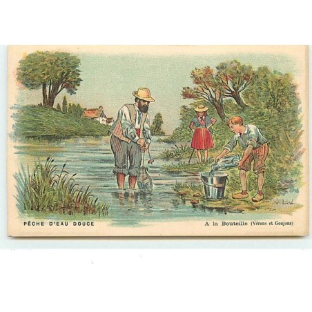 n°13522 - Pêche d'Eau Douce - A la Bouteille (Vérons et Goujons)