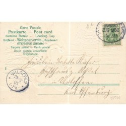 n°28931 - Carte Gaufrée - Noël - Fröhliche Weihnachten -Ange gardien tenant un sapin et une lyre