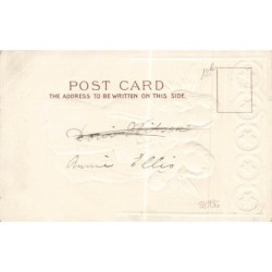 n°28936 - Carte Gaufrée - Noël - A Merry Christmas - Anges apportant des paquets dans un panier