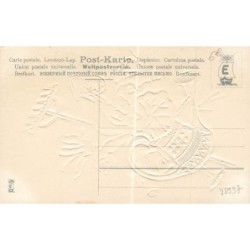 n°28937 - Carte Gaufrée - Fantaisie - MSIB 370 - Fleurs dans un arrosoir