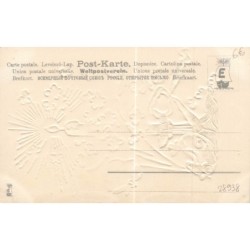 n°28938 - Carte Gaufrée - Fantaisie - MSIB 370 - Myosothis autour d'une bougie