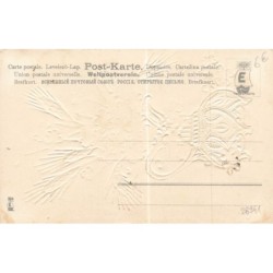 n°28941 - Carte Gaufrée - Fantaisie - MSIB 370 - Myosotis dans un vase