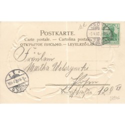 n°28946 - Carte Gaufrée - Fantaisie - Stroefer's - Ange tenant un ruban autour de bébés