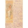 n°28955 - Illustrateur - A. Mucha - Jeune femme blonde aux pieds nus, portant une simple robe blanche